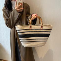 Wholesale bolsos de mujer Straw Woven Bag Ins Shoulder Tote Bag New Summer Trend Beach Bag For Women