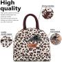 Customization Logo Lunch Tote Bag Leopard Insulated Lunch Box Adult Reusable Lunch Bag for Women Men