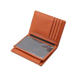 Custom LOGO RFID Blocking Large Men's Leather Wallet With Big Coin Compartment