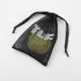Custom Logo Printed Nylon Mesh Cosmetic Bag Black Golf Ball Mesh Bag Mesh Soap Packaging Pouch
