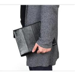 bolsas de mano Large Capacity Classic Clutch purse pouch Real Snake Skin Business Envelope package Bag with Wrist Strap For Men