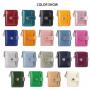 ZWY267 Wholesale Customizable Fashion Ladies RFID Money Clip Multi-color Genuine Leather Short Wallet Lightweight New Card Case