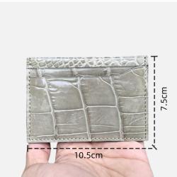 OEM ODM Custom luxury genuine alligator women men crocodile skin leather business ID or bank Atm credit card holder wallet