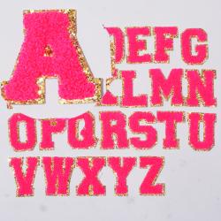 Wholesale Multiple Colors Embroidered DIY Sticker Make Up Bag 2.5 inch Varsity Letters Chenille Patch Adhesive