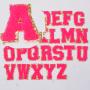 Wholesale Multiple Colors Embroidered DIY Sticker Make Up Bag 2.5 inch Varsity Letters Chenille Patch Adhesive
