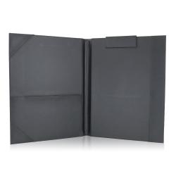 Cheap Price High Quality Hotel Service Guide A4 Pu Leather File Folder Menu Book case with metal clip