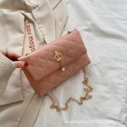 Korean style embroidery shoulder bag for women 2024 new pu leather women's crossbody bags fashion simple small square bag