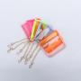 Custom Kids Travel Transparent Small Makeup Cosmetic Bag Clear PVC Lipsticks Keychain Bag Zipper Mini Pouch