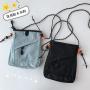 Unisex Small Square Canvas Crossbody Bag Trendy Korean Style Fashion Student Mobile Phone Bag