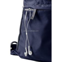 New Arrival Custom Design 420D Polyester Sport Drawstring Gym Bag With Water Bottle Holder
