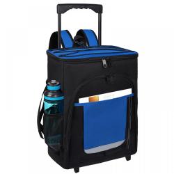 Large Beach Picnic Supermarket Insulated Storage Tote Trolley Food Travel Cooler Backpack Bag With 4 Wheels