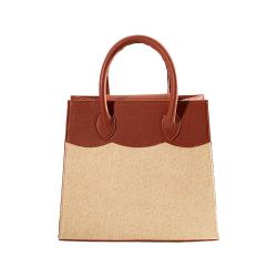 OEM ODM Ladies Fashion Handbags Ladies Fashion PU Leather And Canvas Tote Bags For Women