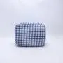 Keymay Stock NO MOQ Premium Tweed cosmetic make up case bag for Ladies Multi Use Pouch Large Capacity Zipper Pouches Custom