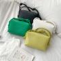 Summer new design bright colorful pure PU leather trend Korea Japan style daily life bag date Casual knitted messenger bag