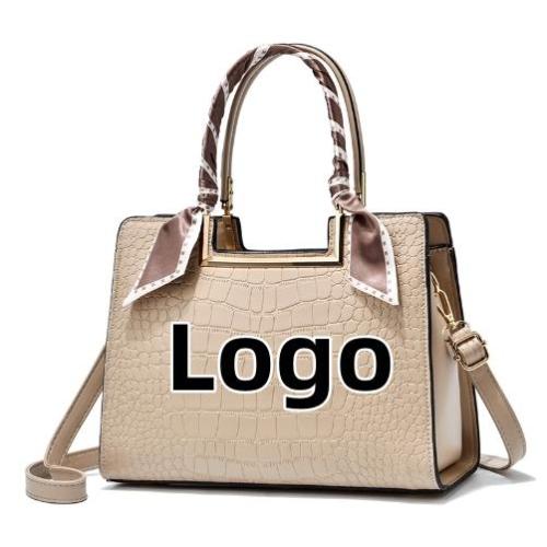 Women's Stylish Large Capacity Satchel Handbag with Scarf Handle PU Tote for Ladies Sleek Shoulder Sling Bags Customs Tote Bag