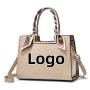 Women's Stylish Large Capacity Satchel Handbag with Scarf Handle PU Tote for Ladies Sleek Shoulder Sling Bags Customs Tote Bag
