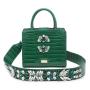 2024 Custom Logo Luxury Crocodile PU Crystal Handbag For Women Ladies Jewelry Bag