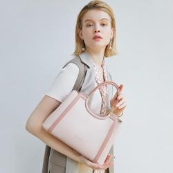 SUSEN CHRISBELLA Custom ladies bags women PU leather luxury designer handbag 2023 pink handbags