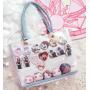 Factory custom transparent hand bag ita shoulder bag clear custom Ita bag with pin display pocket