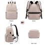 LOVEVOOK Quilted Nylon Travel Laptop Bag With Anti-Theft Zipper College School Bookbag with USB Port Men Women Laptop Backpacks