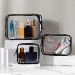 KBW791  New Designer Transparent Cosmetic Bag Fashion Travel Wash Handbag Waterproof Pouch Makeup Storage Bag Customized