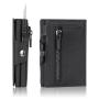 Customized aluminum card holder wallet automatic smart metal wallet leather pop up wallet