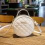 Wholesale Fashion Geometric Rhombus Mini Women Handbags PU Leather Round Ladies Crossbody Shoulder Bags
