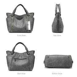 REALER high quality fashion style designer handbags Female Waterproof Tote Bag lady patchwork leather Bag Women Handbags