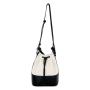 Bag female  2021 summer Korean edition fashion trend skew cross bag personality spliced canvas hand-held bucket bag