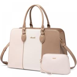 LOVEVOOK Laptop Tote Bag for Women 15.6 inch Computer Tote Work Handbags Purses Large Waterproof Office Ladies Leather Briefcase