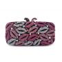 High quality diamond banquet rhinestone bag women purses handmade golden evening bag clutch bag lip pattern metal party handbags