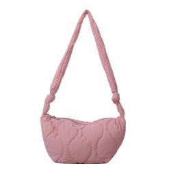 HR732 Women's Minimalist Temperament Gentle Soft Bag Oxford Pleated Underarm Bag Women's New Shoulder Crossbody Small Square Bag