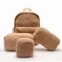 2023 Keymay RTS Winter Popular S M L Xl Brown Black Pink Makeup Bag Christmas Teddy Zipper Pouch Fluffy Sherpa Cosmetic Bag
