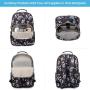 2023 LOVEVOOK New flower print college office business stylish usb computer rucksack 15.6inch travel women's laptop backpack