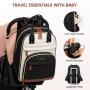 LOVEVOOK Baby Bag with Changing Pad Baby Registry Bag for Mom Dad with Stroller Buckles Large Waterproof Diaper Bag Backpack