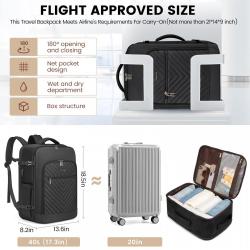 Factory wholesale large 40L carry on flight approved laptop business travel hiking luggage weekender duffel bag men backpack