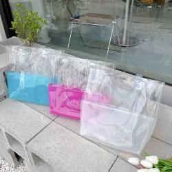 Gelory Wholesale New Summer PVC Transparent Jelly Bag Large Capacity Shoulder Tote Bag Beach Bag