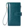 2024 Custom Waxed Oiled Genuine Leather Women Long Wallet For Ladies With RFID Design