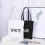 Gelory Factory Sale Custom Fashionable Multi Color Recycled Large Capacity Letter Shoulder Canvas Bag