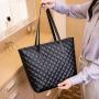 Gelory Customized Hot Sale Embroidered Tote Bag Large Capacity Women's Shoulder Bag PU Leather Mommy Handbag