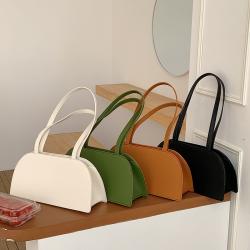 New Korean Custom Logo Solid Color Women's Fashion Single Shoulder Bag Popular Women's Hand Bags