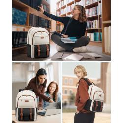 LOVEVOOK 15.6 In School Bag Teenage Backpack with cover Large Travel Work Backpack College Waterproof Laptop Backpack for Women