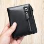 XL298 Accept Customized Logo Genuine Leather Soft Comfortable Triple Folding Billfold Best Selling Men's Short Leather Wallet