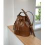 Factory Wholesale Retro Luxury Bag High Quality PU Leather Crossbody Bag Drawstring Design Bucket Bag