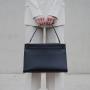 Korea Style Casual Ladies Handbags Custom Classic Black Pu Leather Hand Bag For Luxury Women