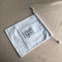 20*25cm Printed Customized White Cotton Drawstring Bag Cotton Packaging Pouch