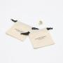 Custom Logo Printed Organic Cotton Muslin Drawstring Packaging Cosmetic Bag Natural Cotton Gift Jewelry Pouch