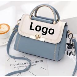 Ladies Four Seasons Fashionable Embroidery Handbag PU Leather Shoulder Crossbody Bag Zipper Single Strap Women's Customs Handbag