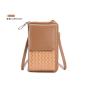 Multifunctional PU woven pattern Crossbody Phone Bag for Women Purse Wallet zipper Shoulder Bag with Credit Card Slots carteras para mujer