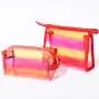 New Style Lady multicolor Clear Holographic Makeup Bag Pouch Pvc Waterproof Transparent Laser Cosmetic bag